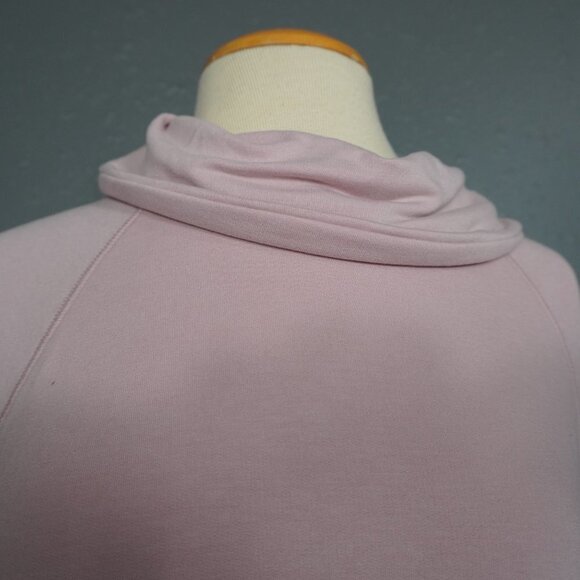 Old Navy Womens Light Pink Cowl Neck Long Sleeve Fleece Sweat Shirt Size Small - Picture 3 of 8